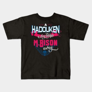 A Hadouken A Day Keeps M.Bison Away Kids T-Shirt